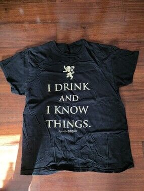 Game Of Thrones Black 'I Drink and I Know Things' Graphic Tee
